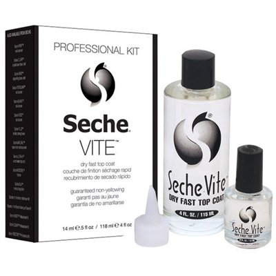 Seche-Vite Top Coat/ OR Base Coat Pro Salon Kit - (16 oz FREE 4 of 0.5 oz)